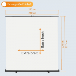 Walimex pro Roll-up Panel Hintergrund weiß 210x220cm